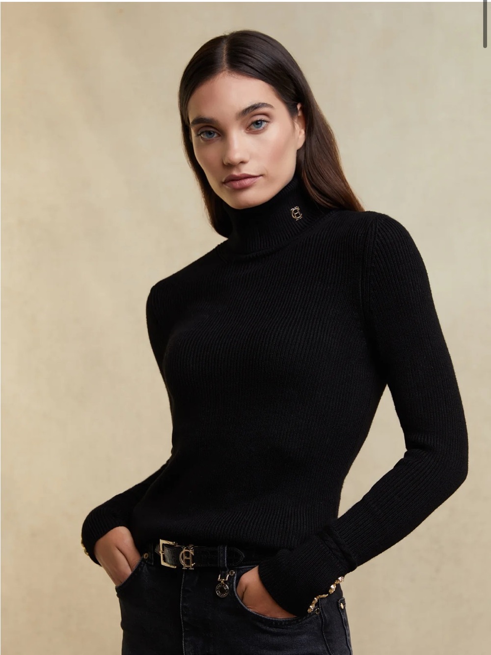 New Holland Cooper Black Turtleneck Size: XS